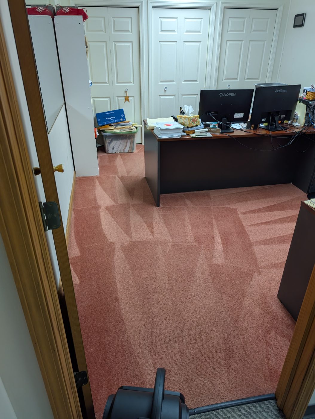Same carpet in Bloomington, IN after Cobalt Carpet Cleaning's hot water extraction service